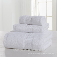 100% cotton pure white high quality towel set